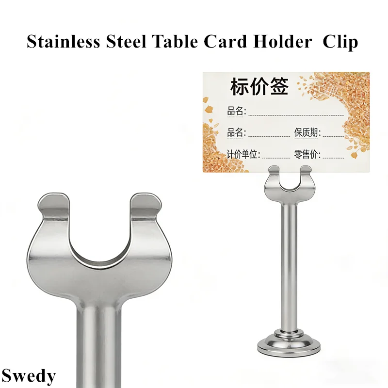 10 PCS Metal Wedding Picture Photo Holder Menu Paper Table Number Place Card Holder Display Clip Stand Ticket Price Label Tags