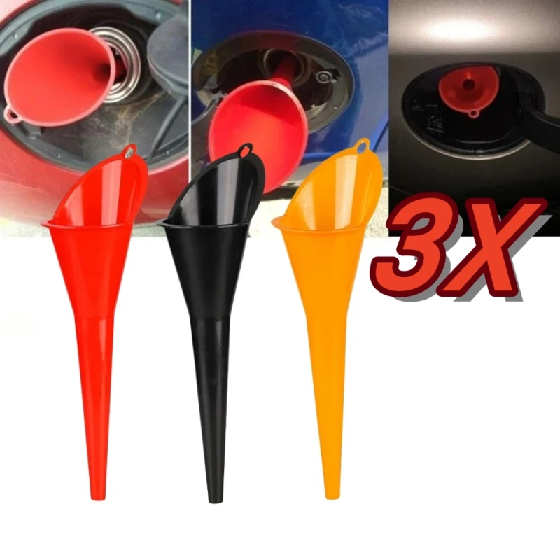 

Car Long Stem Funnel Gasoline Oil Fuel Filling Tools Anti-splash Plastic Oil Funnel Motorcycle Auto Truck Refueling Accessories