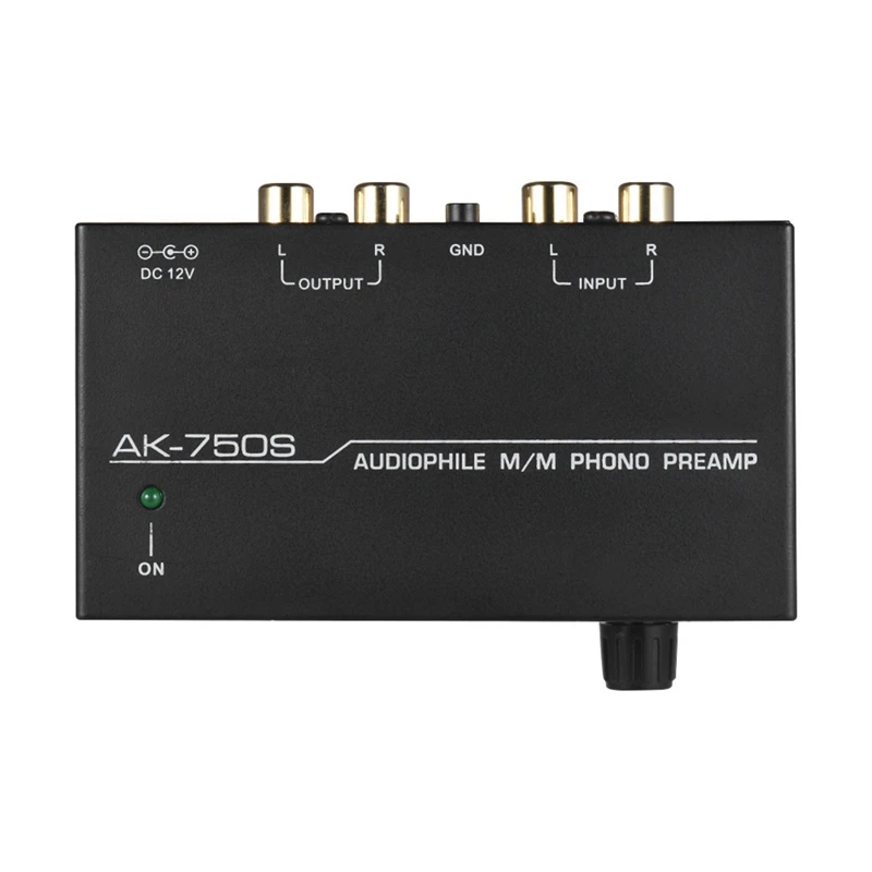 Préamplificateur Phono Audiophile M/M Préamplificateur Phono avec contrôle de niveau 2 AK-750S d'entrée et de sortie RCA