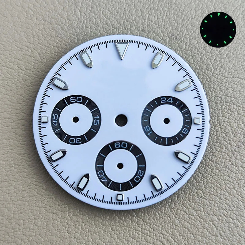 إكسسوارات ساعة vk قرص 29 ملم قرص أخضر c3 قرص مضيء لملحقات ساعة vk 63 لحركة vk