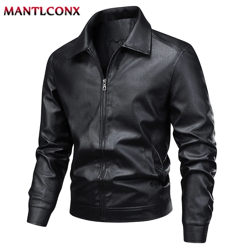 Motorcycle Faux Leather Jacket Men Windbreak Fashion Quality Men's Leather Jacket Autumn Winter PU Leather Coat Man Outerwear