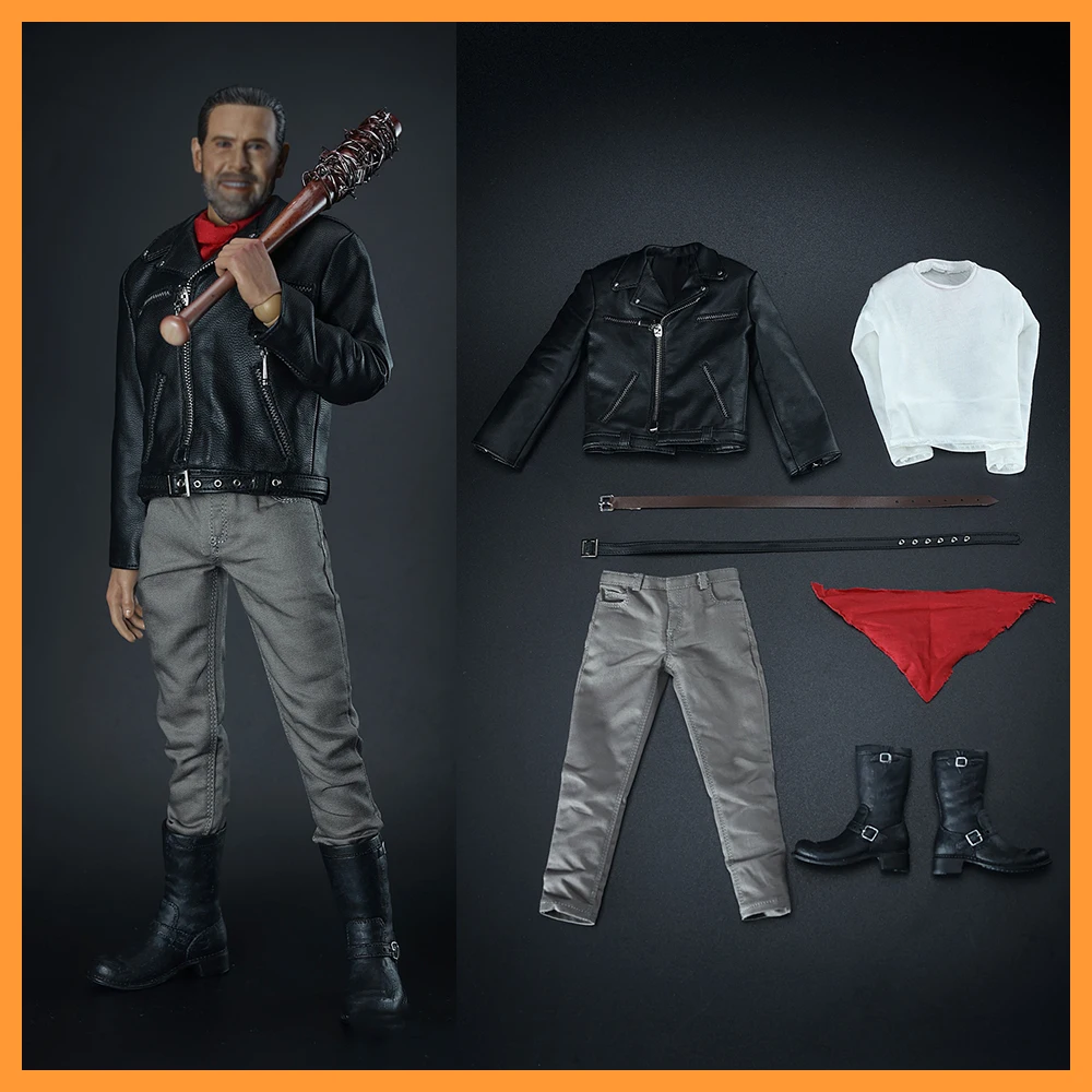 

In Stock TOP-005 1/6 Scale Zombie Killer Soldier Costume Set Nigen Leather Clothes Set for 12" Action Figure Body Model