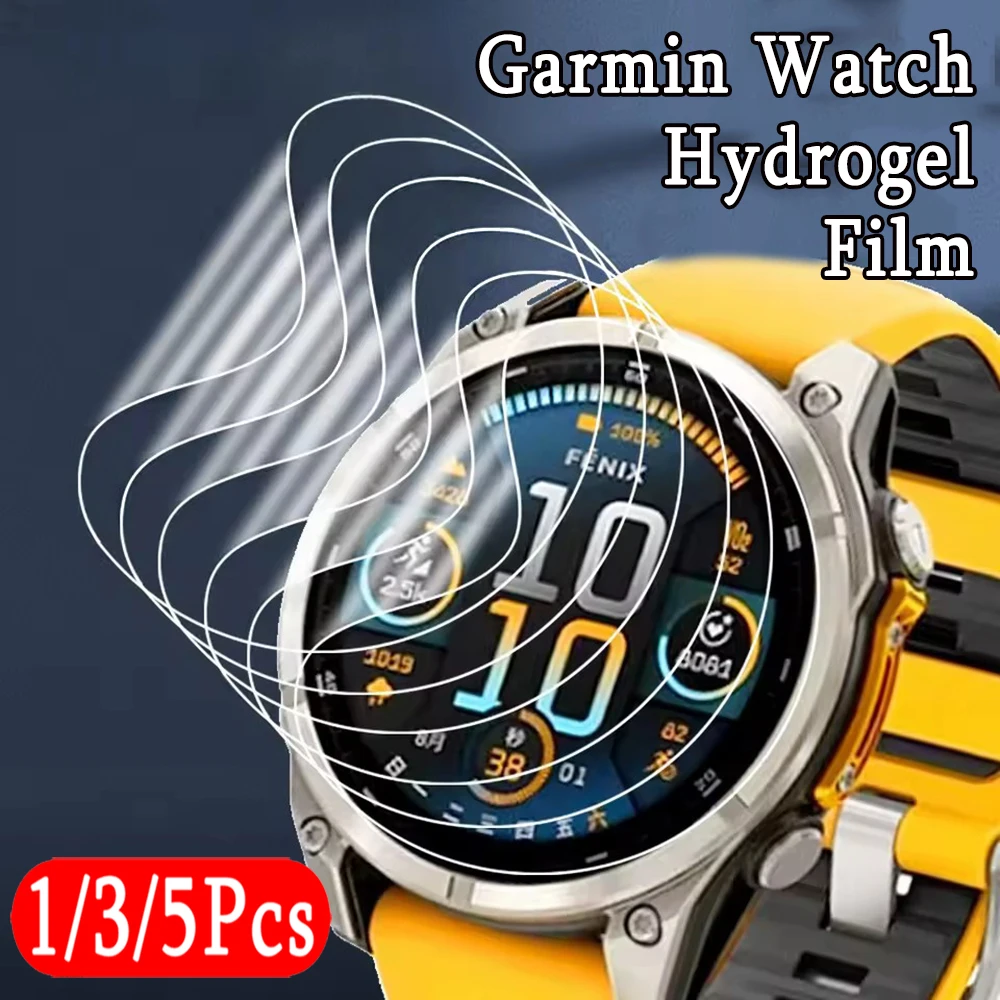 1-5Pcs Watch Hydrogel Film For Garmin Lily2 Active Epix Pro Gen 2 Descent G2 Tactix 8 47mm 51mm Amoled 51mm Screen Protector