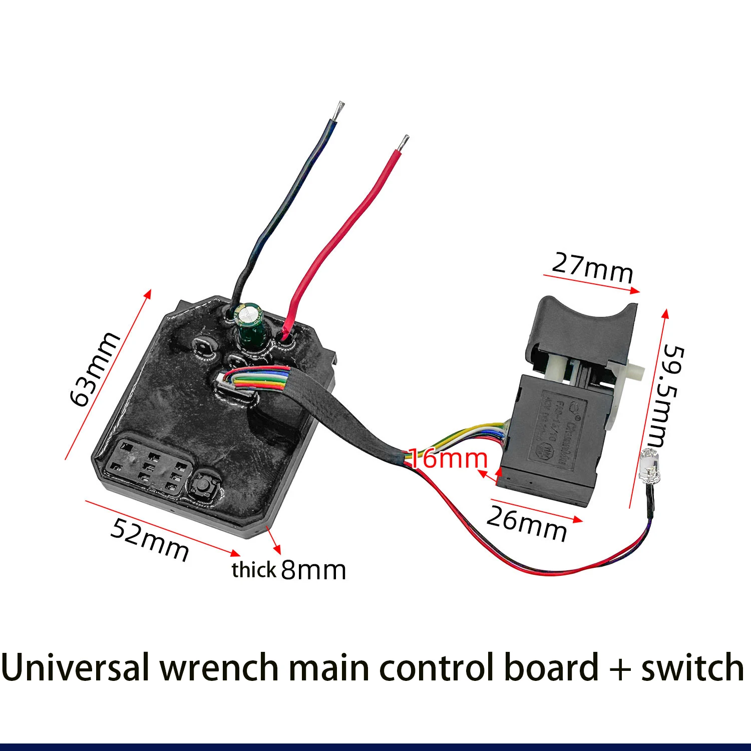 Dayi bürstenloser elektrischer Schraubens chl üssel Motherboard Zubehör Steuer platine Schalter Geschwindigkeit schalter Antriebs platine Controller