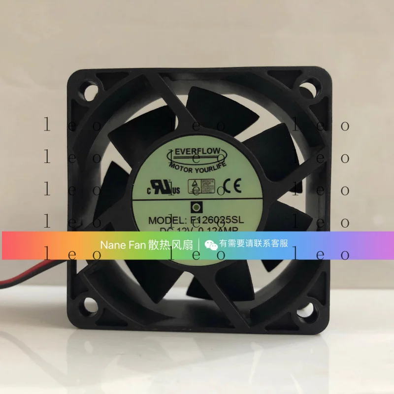 

DD 1 PCS for EVERFLOW Fan F126025SL DC12V 0.12AMP 6025 6cm 2 wire cooling fan