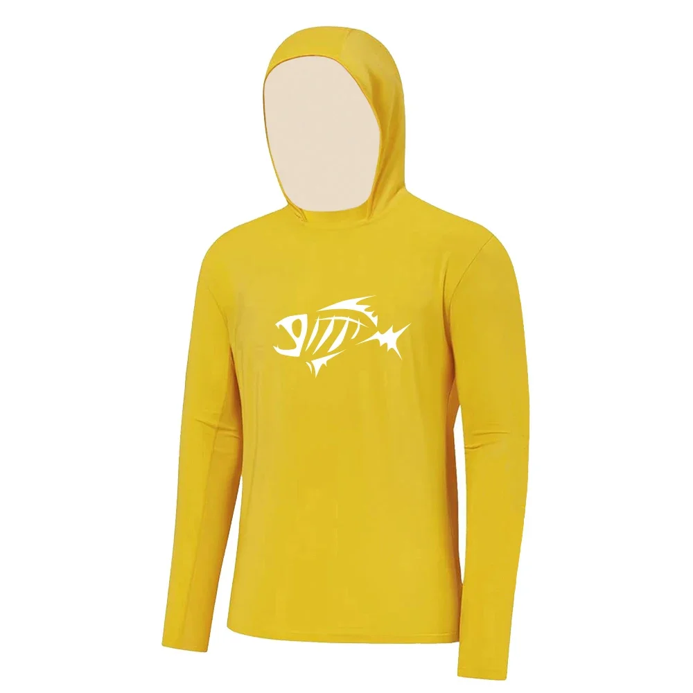 

Summer Quick Dry Fishing Hoodie Men Long Sleeve Uv Protection Angling Clothing Solid Color Outdoor Hiking T-Shirt Fishing Jersey