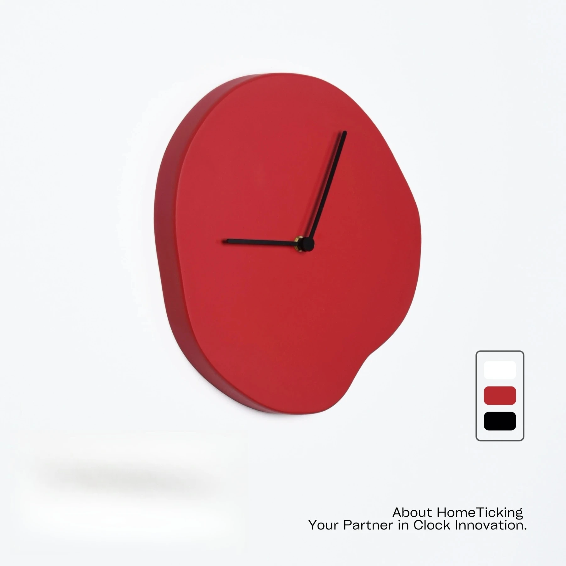 

2025 New Red Wall Clock - Artistic, Modern Minimalist Design, High-End Decor for Living Room