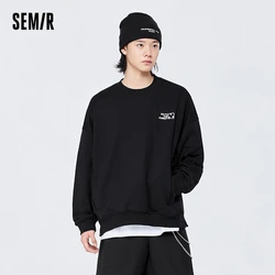 Semir Sweatshirt Men Alphabet Print Round Neck Top 2022 Autumn New Oversize Boys' Autumn Basic Style