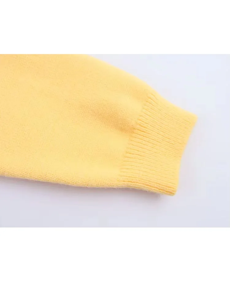 HH Women's Autumn Fashion Embroidered Irregular Hem Cardigan Sweater Female Casual Single Breasted Long Sleeve Coat Mujer