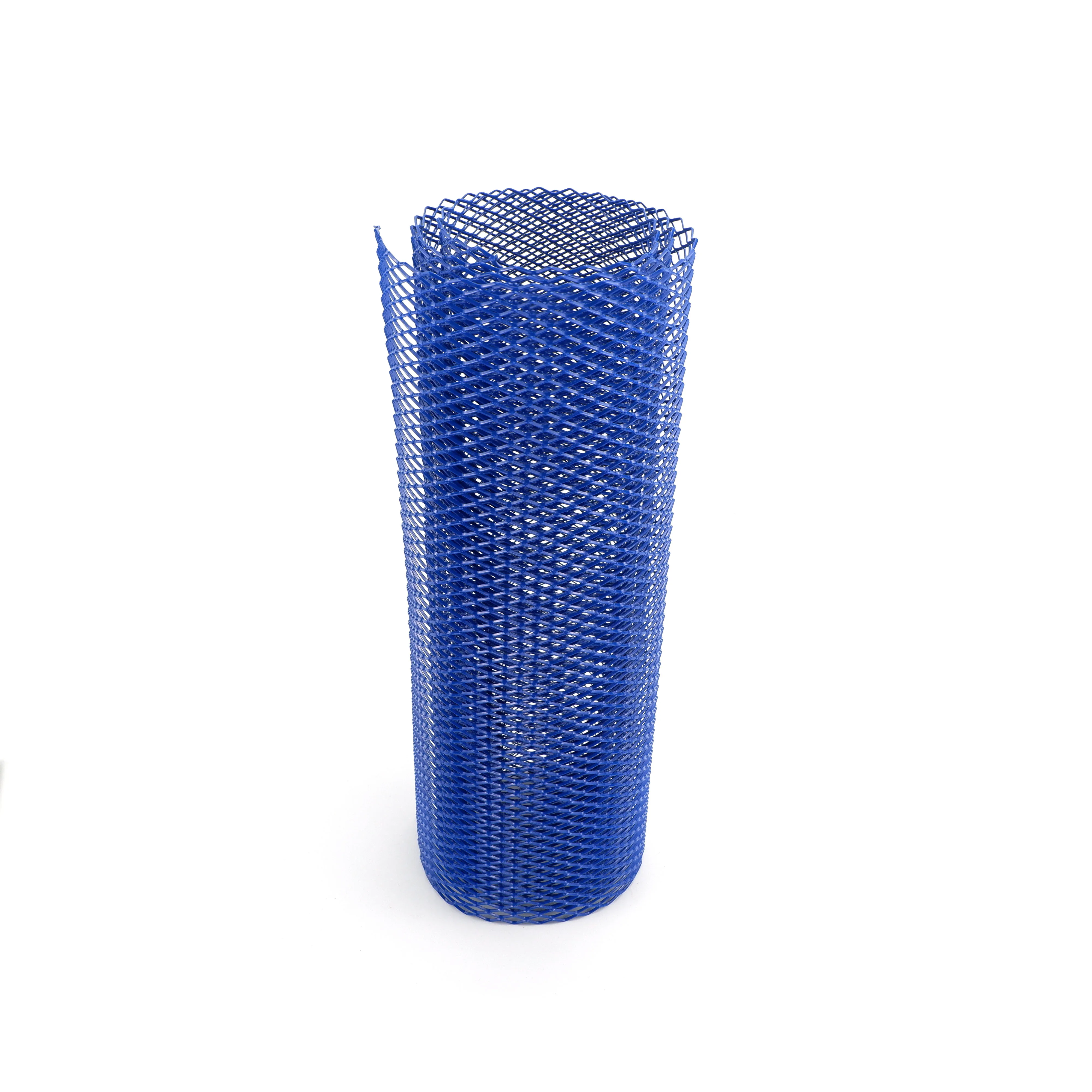 Car Aluminum Front Bumper Mesh Sheet Diamond Shape Universal Vehicle Body Modified Grille Tool Exterior Protective Tool Blue DIY