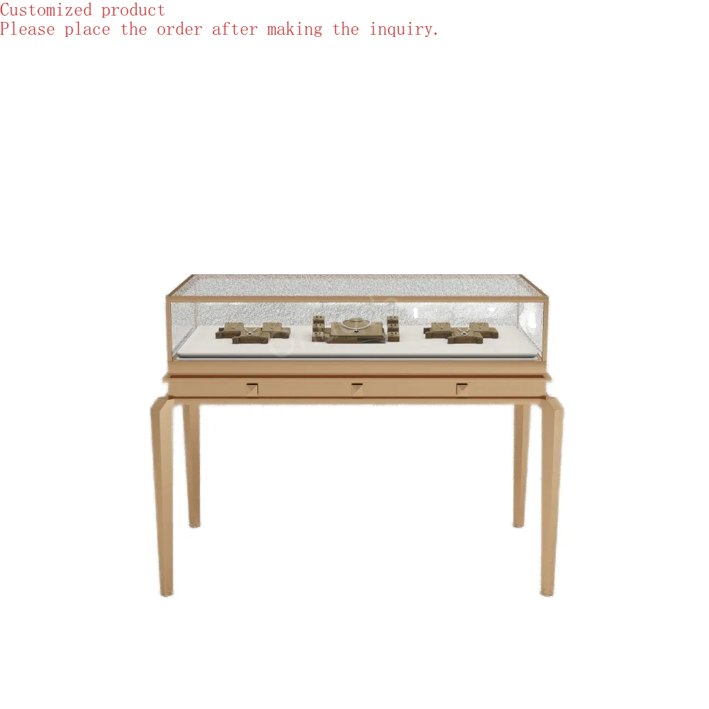 

Custom.Custom High - End Jewelry Showcase with Led Lighting Luxury Jewelry showcase Display Cabinet for Jewelry Shop Decoration