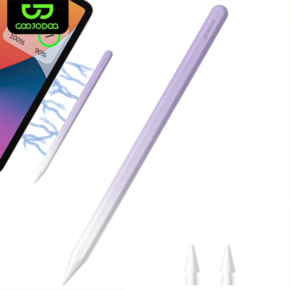

GOOJODOQ Pencil Stylus Pen for Apple Pencils Pen iPad Air 4 5 Pro 11 Pro 12.9 Mini 6 with Wireless Charging for Apple Pencil 2