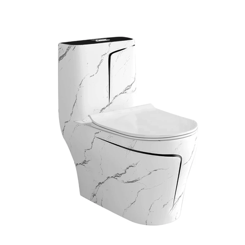 hotel bathroom toilet luxury floor-standing independent marble pattern WC ceramic toilet