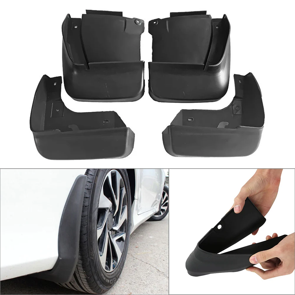 

4Pcs Black Car Splash Guards Splash Guards Mud Flaps 08P08SDA100for Honda Accord EX LX 2003 2004 2005 2006 2007