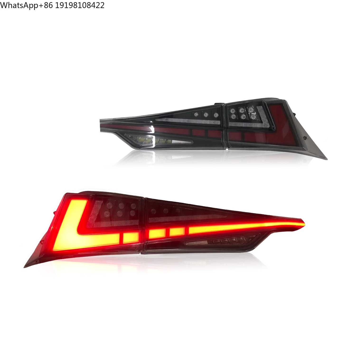 HCmotion Factory LED Lamps Rear Assembly IS250/350 300h ISF 2014-2020 Start up Animation Tail Lights for Lexus IS
