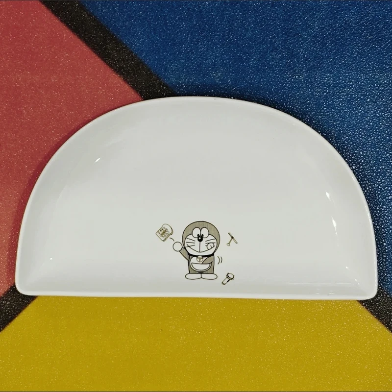 Doraemon Keramikteller in Halbmondform, Cartoon-Essteller, Frühstücks-, Dessert- und Obstservierteller, Haushalts-Küchen-Tischgeschirr, Geschenk – Detail 5