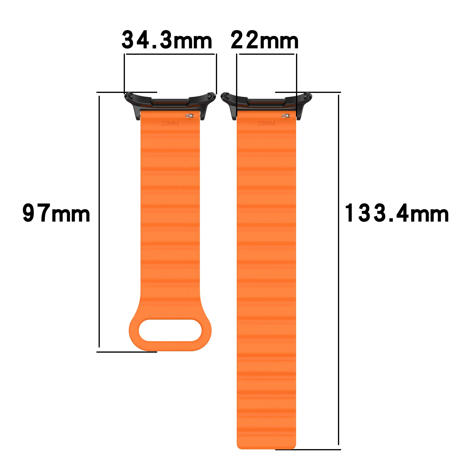 Wheel pattern Silicone strap magnetic strap watch strap watch band for Samsung Galaxy Watch 7 Ultra 47mm