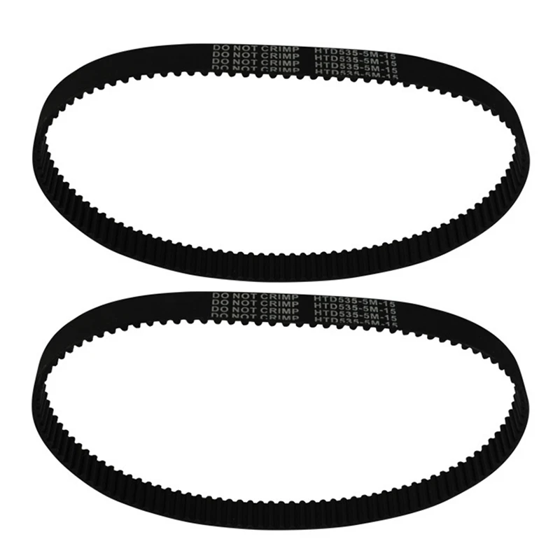 2Pcs Driving Belt Band Accessory Drive Timing Belt HTD 535 5M 15 535-5M-15 for E-Scooter Electric Bike Replacement Belt