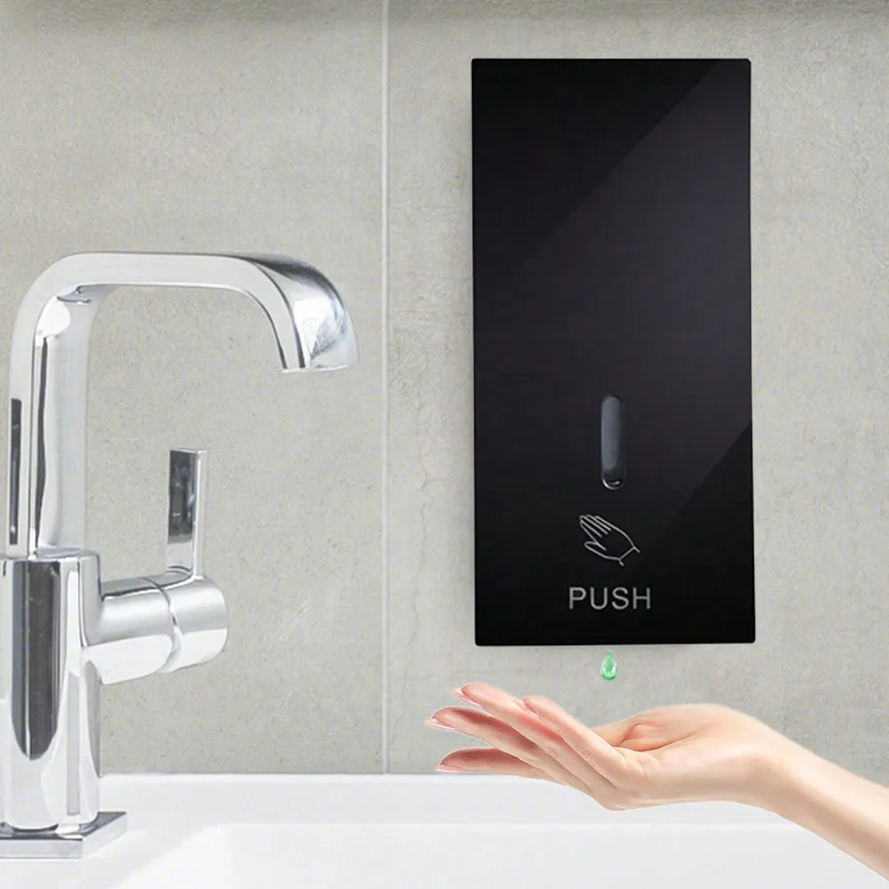 

450ml Pressing Soap Dispenser Wall Mounted Hand Soap Black Shampoo Shower Container Liquid Dispenser For Kitchen Bathroom