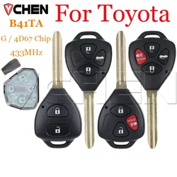 Remote Car Key Control Fob B41TA For Toyota Fortuner Hilux Innova Corolla Yaris 2/3/4 Buttons 433Mhz 4D 67 G Chip 89070-52E61