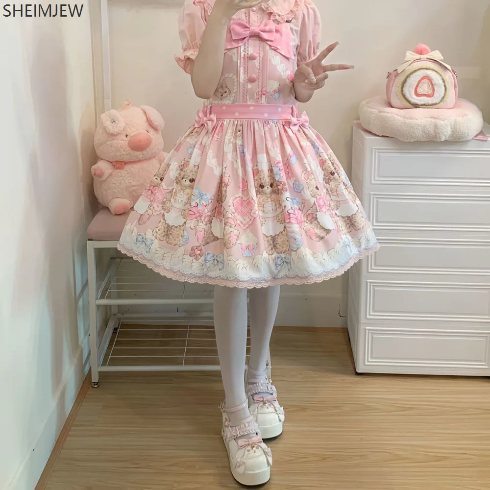 귀여운 소녀 귀여운 토끼 인형 메리 제인 로리타 코스프레 플랫 굽 두꺼운 바닥 학생 일본 소프트 소녀 JK 가죽 신발 귀여운 신발