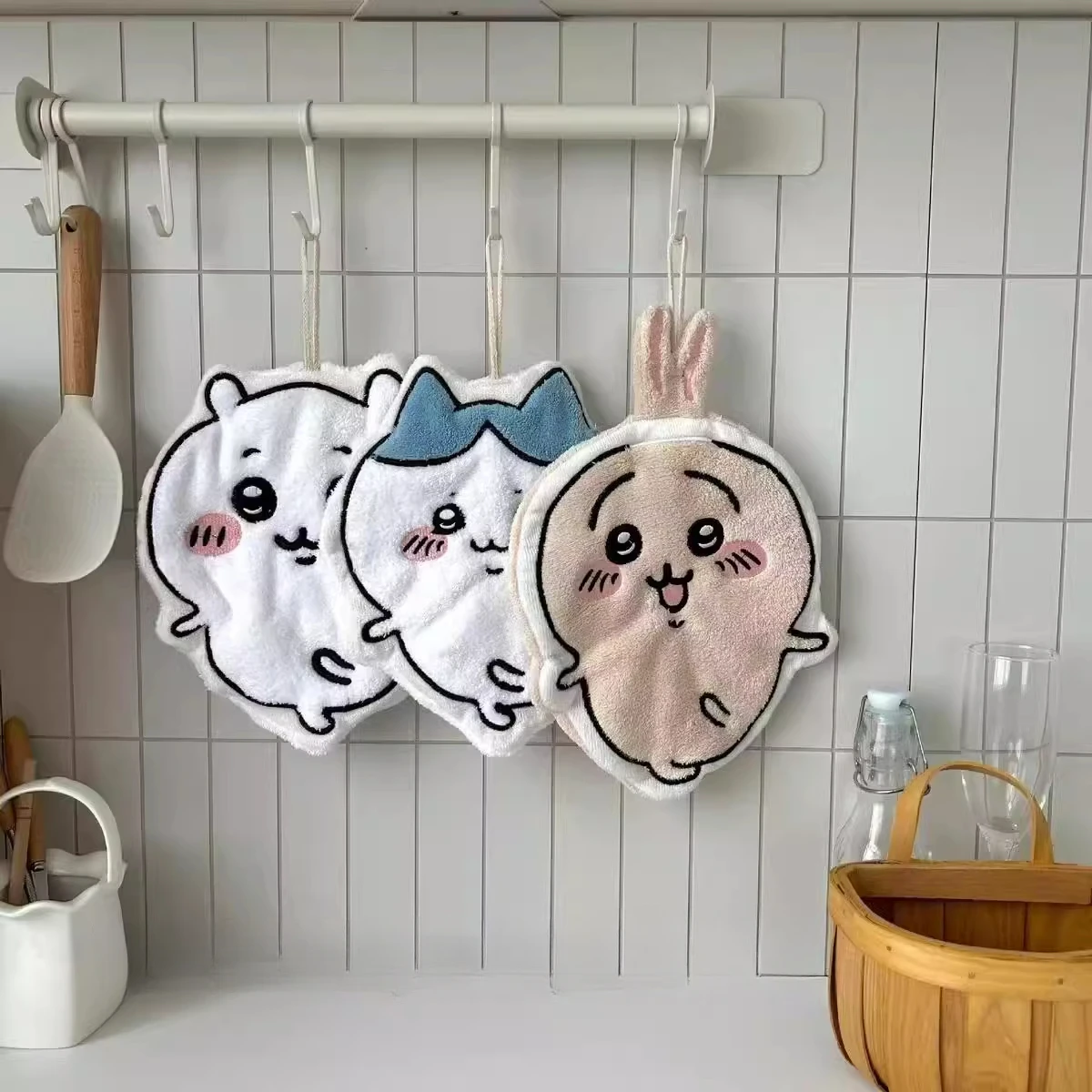 Wiszący ręcznik do rąk Cartoon Chiikawa Hachiware Usagi, superchłonny, specjalny do kuchni i łazienki