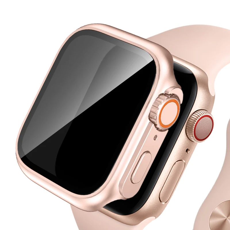 Sichtschutz aus gehärtetem Glas für Apple Watch Serie 9 8 7 6 5 4 se 40mm 41mm 44mm 45mm iwatch Displays chutz hülle