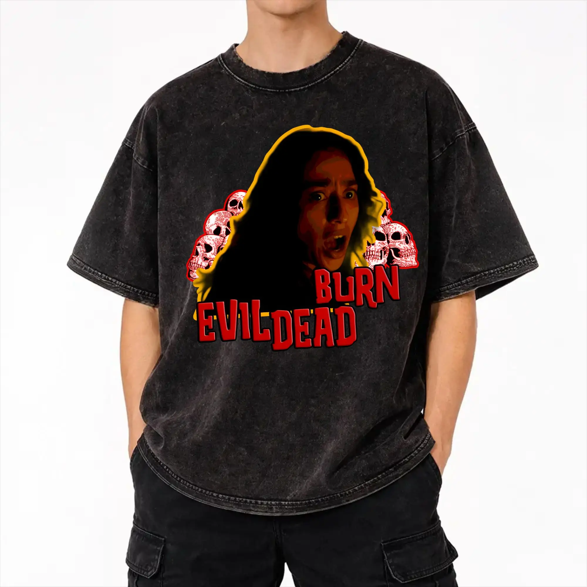 Summer evil dead burn 2026 Washed Shirt Merch Oversize T-Shirt  for Men Women Tees