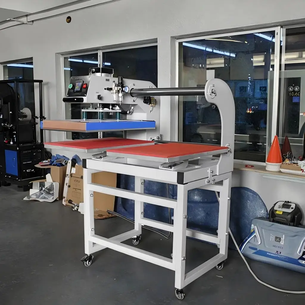 Semi-automatic 38x38 40x50 40*60 T Shirt Pneumatic Heat Press Machine with Heat Transfer Embossing Plate