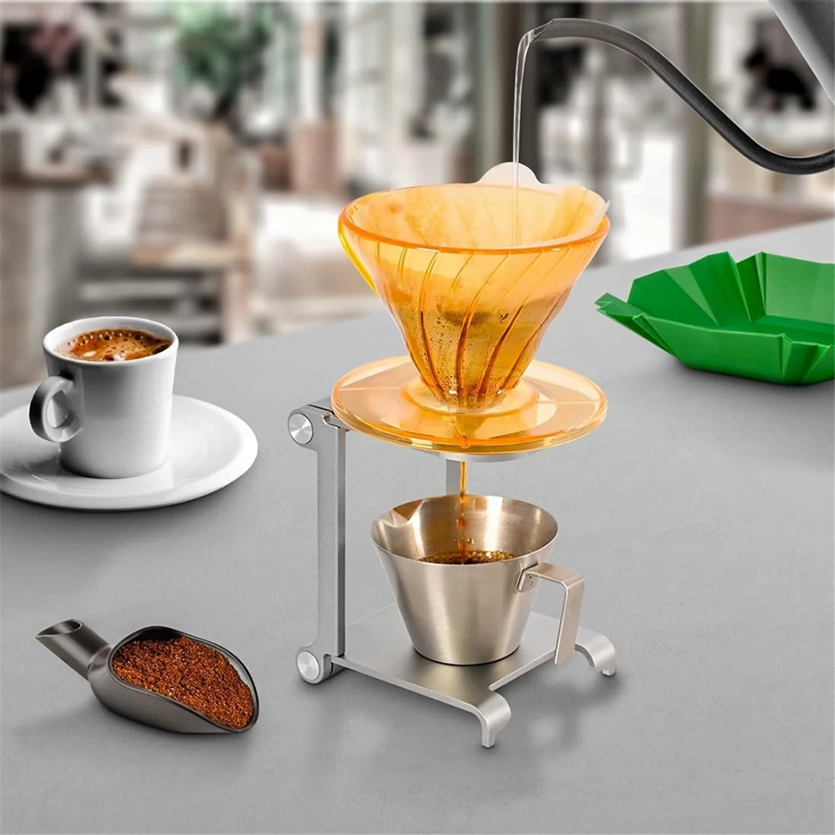 AT41Foldable Coffee Drip Holder Aluminum Alloy Support Stand Espresso Portable Travel Outdoor Using Tool Coffee Machine Rack