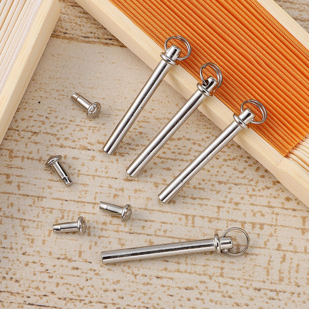 

5 Sets Nuts Fan Nail Accessories Folding Shaft Hand Repairing Kit Portable Axle Rivet Silver Fasteners