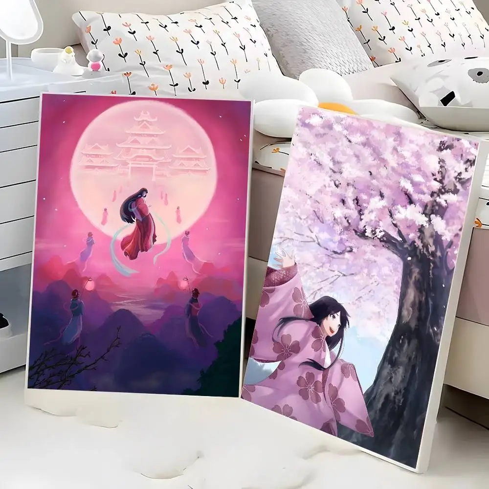 حكاية الأميرة Kaguya ملصق ديكور المنزل HD لزجة جدار مقاوم للماء غرفة المعيشة المنزلي غرفة نوم زخارف للحانات #5