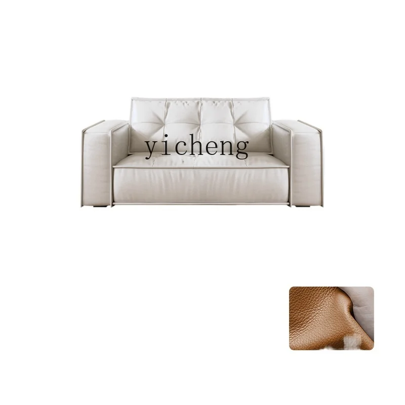 

Yy First Layer Cowhide Leather Sofa Minimalist Living Room Sofa