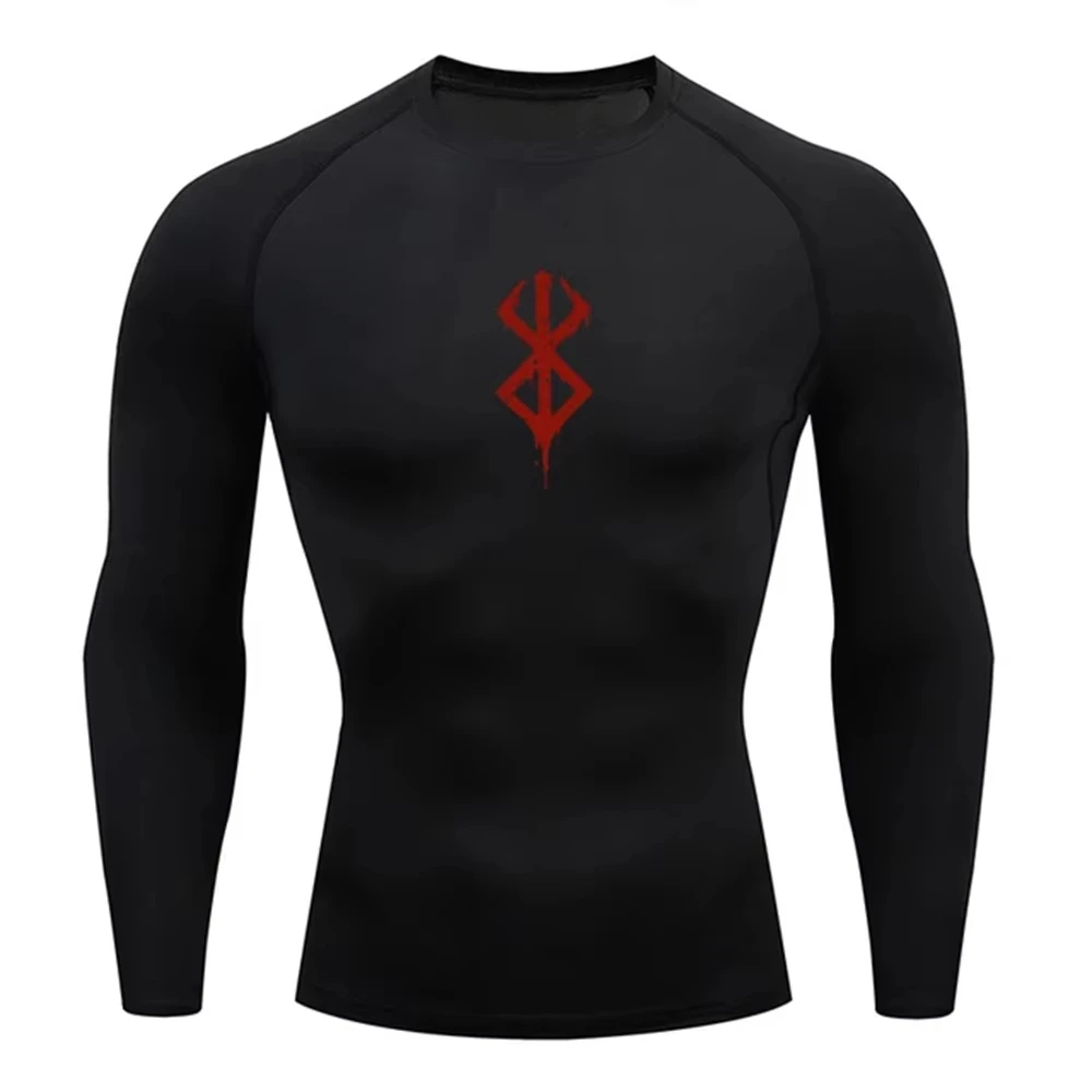Men's Compression Top Gym T-Shirt Running Fitness Tight Sports Wear Breathable Long Sleeve Sports Shirt