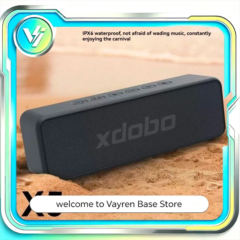 XDOBO for  X5 Portable Bluetooth Wireless Speaker IPX6 Waterproof 360 Surround Sound TWS Subwoofer for Outdoor Party Audio Setup