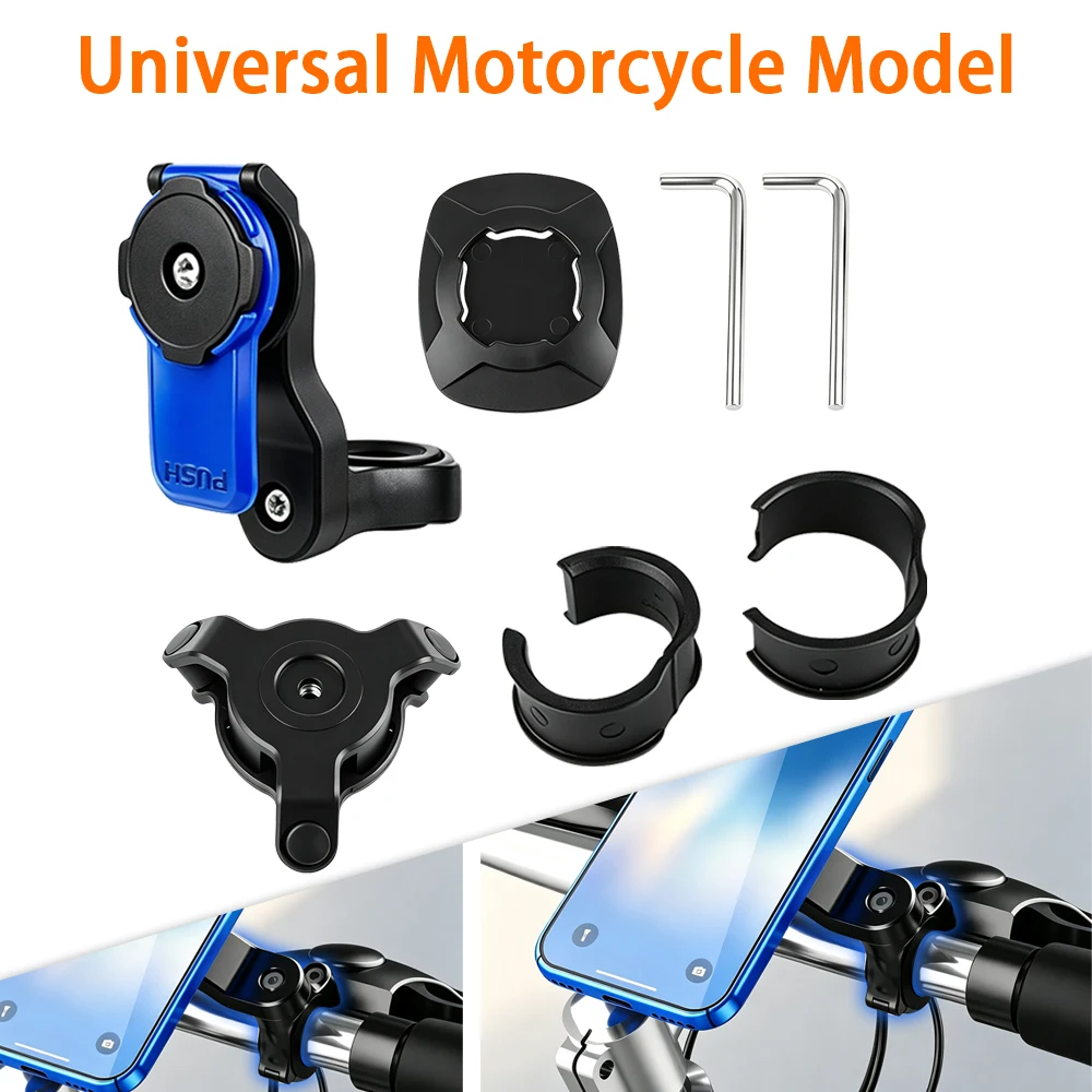 Image of Quick Lock Motorrad-Lenker-Handyhalterung, Basis-Kit, Anti-Vibrations-Halterungsadapter, passend für SP Connect Handyhalterung