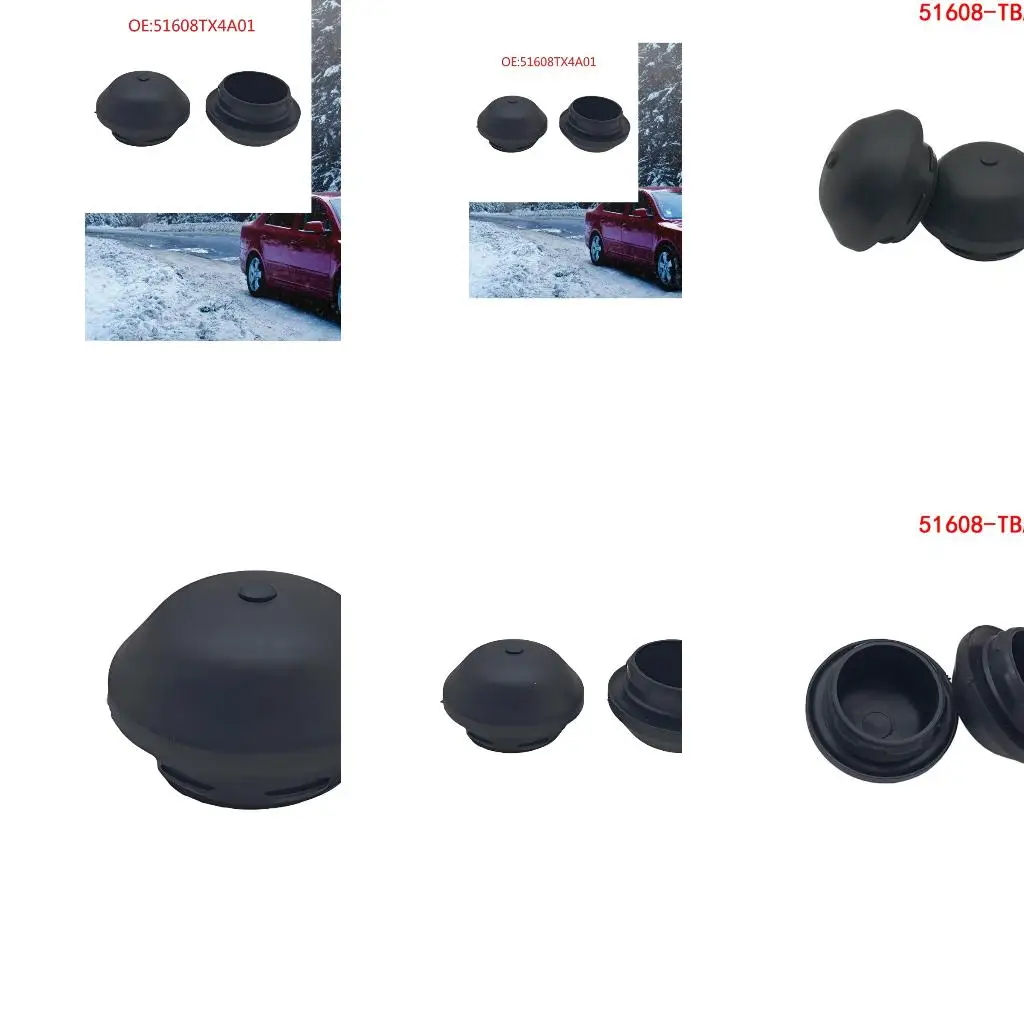 Black Rubber Shock Mount Dust Cap 51608-TBA-A01 for Front Tower Top Service, Press-Fit Nut Area Cover for Routine Repair Work