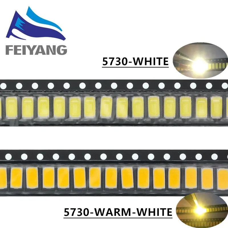 100 قطعة/الوحدة PLR LED الثنائيات 5730 5630 ديود مصلحة الارصاد الجوية ديودو كيت أخضر أحمر دافئ أبيض الجليد الأزرق الأصفر الوردي الأرجواني UV البرتقالي
