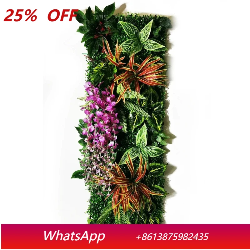 

40X120CM Artificial Plant Wall Decoration Simulation Chlorophytum Comosum Grass Decoration Garden Fence Wedding Hotel Decoration