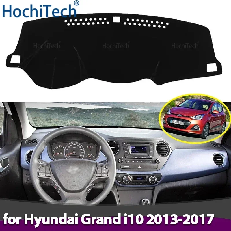 Auto-Armaturenbrett-Abdeckung, vermeiden Sie Lichtpolster, Instrumententafel, Matte, Teppiche für Hyundai Grand I10 2013 2014 2015 2016 2017