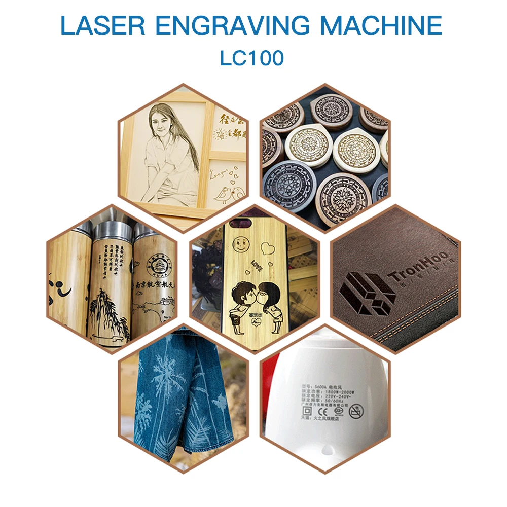 Laser Engraver CNC DIY LC100 Laser Engraving Machine Fast Mini Logo Mark Printer Cutter Woodworking Wood Plastic