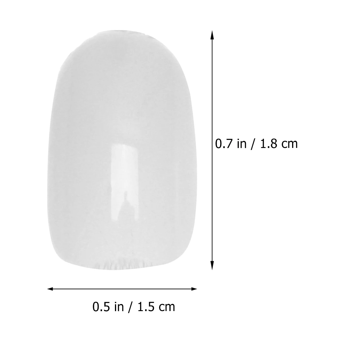 

1 Set of 600pcs Fake Nail Tips Patches Artificial Nail Decals Manicure Stickers for Women Lady (Natural Color)