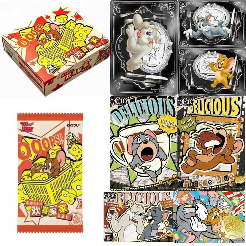 New KAYOU Genuine Tom and Jerry Trading Cards Bickering Lovers Fun Pack Nostalgia Box Multi‑Pack Tom and Jerry Collectible Cards