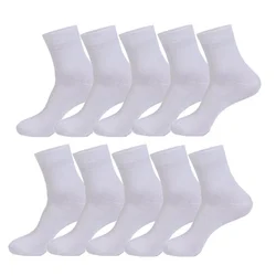 10 Pairs/Lot Men's Cotton Socks Business Casual Breathable Spring Autumn Male Crew Soft Middle Tube Sale Socks Black White