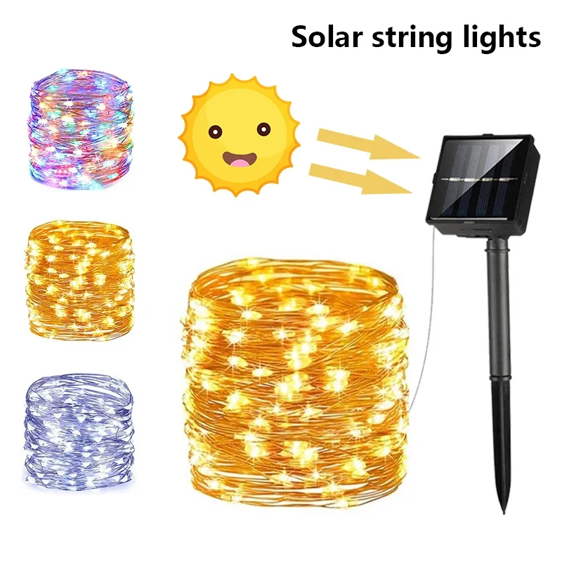 

Solar led light outdoor 12M 17M 22M Festoon led lamp solar garden lights outdoor Waterproof fairy lights For Garden Decoration