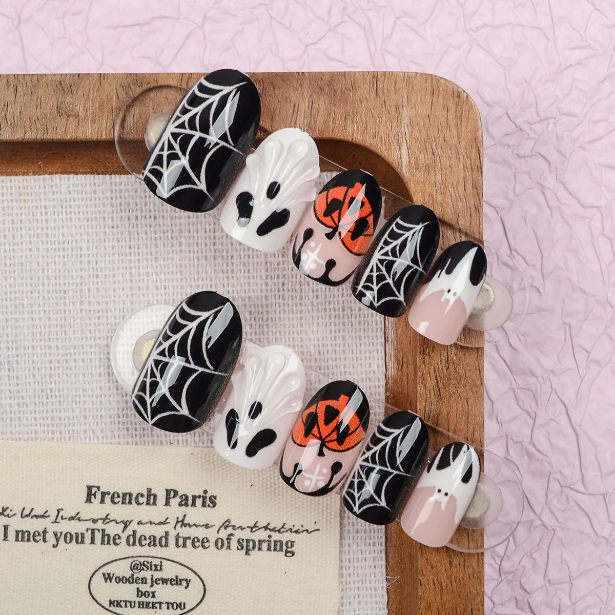 Halloween Fake Nails Ghost Pum - огляд і ціна Pumpkin Lantern Halloween