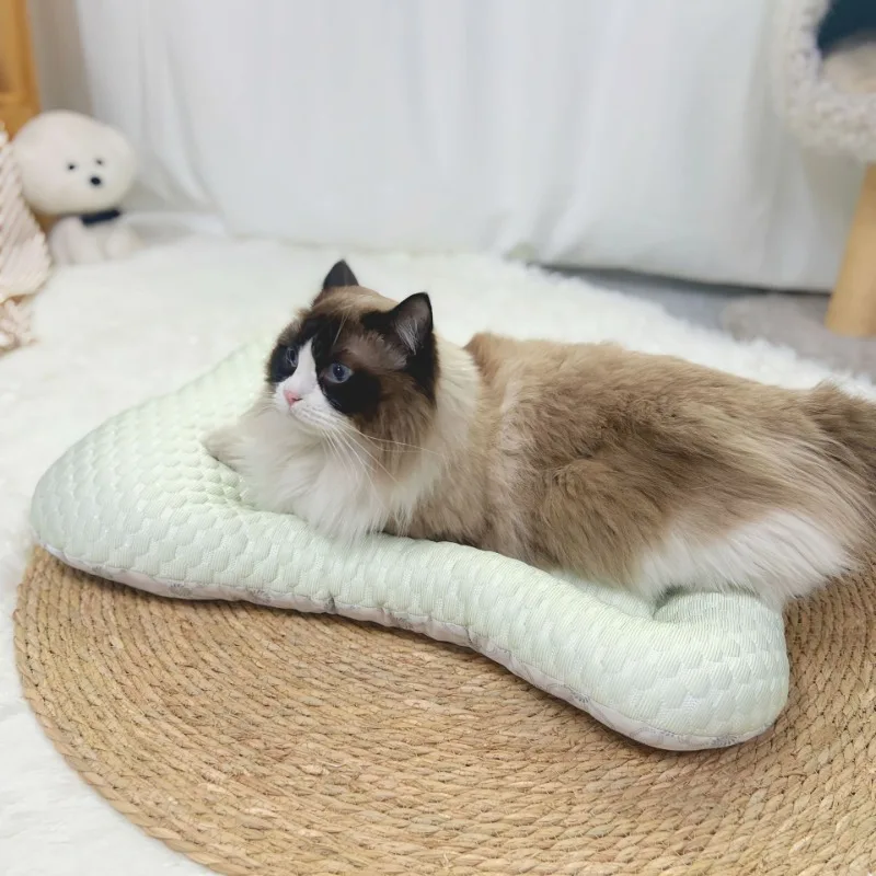 

Summer Cooling Cat Nest Semi-ice Mat Four Seasons Comfortable General Teddy Small Dog Mattress Pet Furniture Products Supplies