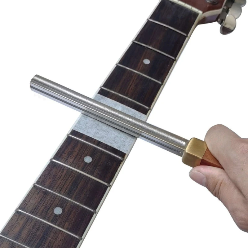 Guitar Fret Crowning File Guitar Leveling Dressing Tool MultiFunction Guitar Fret Tool 3 Radius Slot & 1 Flat File 69HD