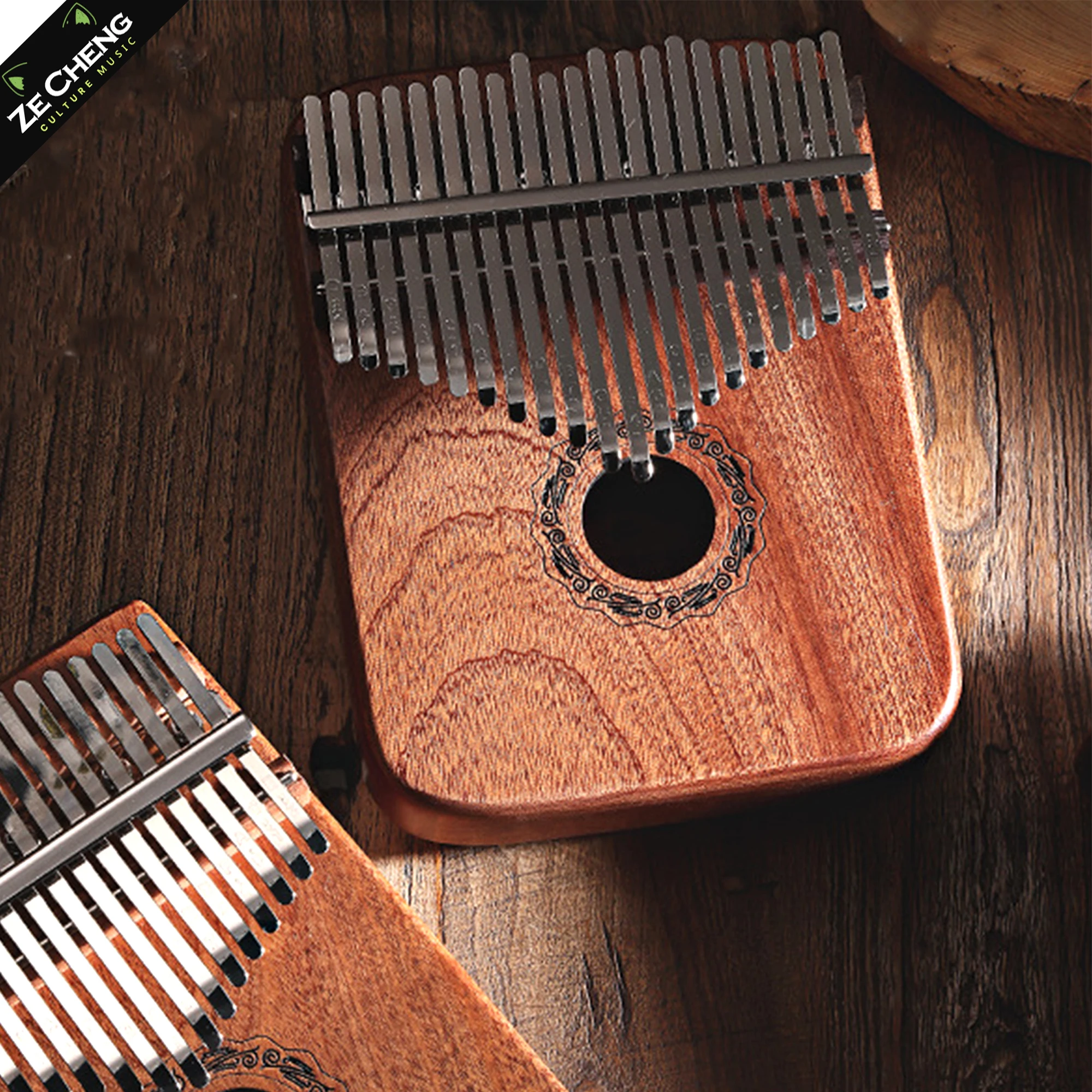 21 Key Rosewood Kalimba, Beginner Easy Play Thumb Piano, Solid Wood Portable Finger Piano Musical Instrument