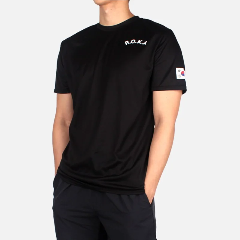 2024 Spring Summer R.O.K.A ARMY Men's Cool Dry Loca Short Sleeve Cotton T-shirtOutdoor Casual sport